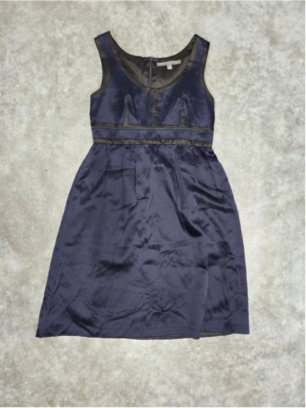 Proenza Schouler for Target Navy Midi Dress 100% Silk Y2K Classic Jr Size 3
